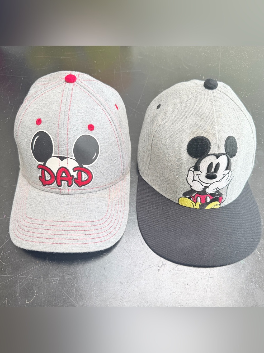 Disney Mickey Mouse Dad & kid 2 hat bundle